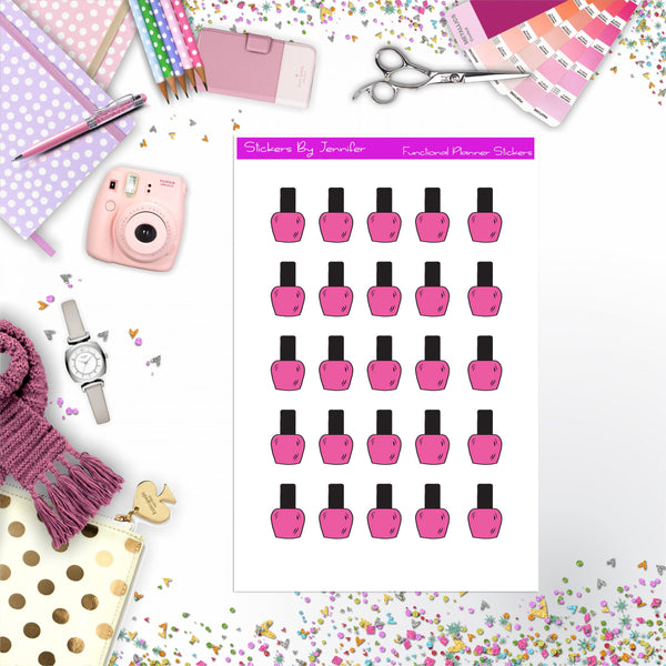 Nail Polish Stickers, Planner Stickers, Journal Stickers, Functional Planner Stickers, Stationary Stickers