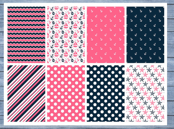 Nautical Full Box Planner Stickers, Big Happy Planner, Erin Condren, Classic Happy Planner, Mini Happy Planner