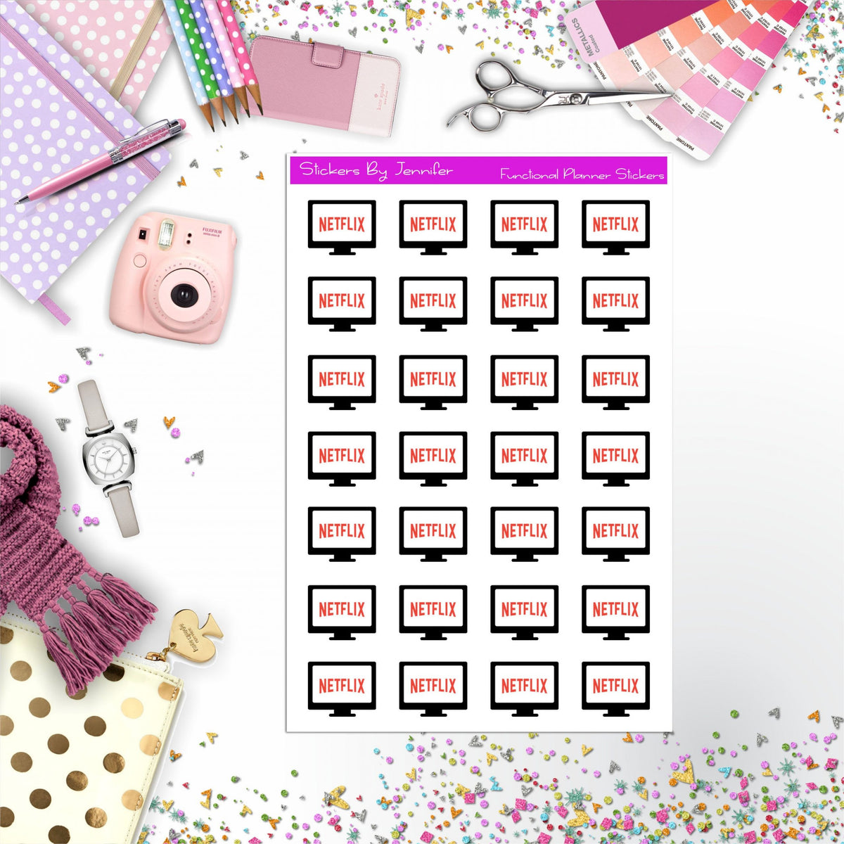 Netflix Binge Planner Stickers
