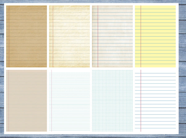 Notebook Paper Full Box Planner Stickers, Big Happy Planner, Erin Condren, Classic Happy Planner