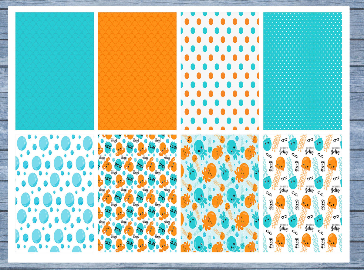 Octopus Full Box Planner Stickers, Big Happy Planner, Erin Condren, Classic Happy Planner, Mini Happy Planner