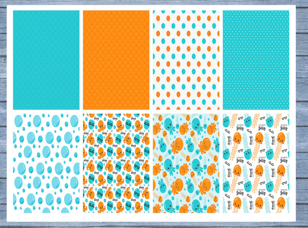 Octopus Full Box Planner Stickers, Big Happy Planner, Erin Condren, Classic Happy Planner, Mini Happy Planner