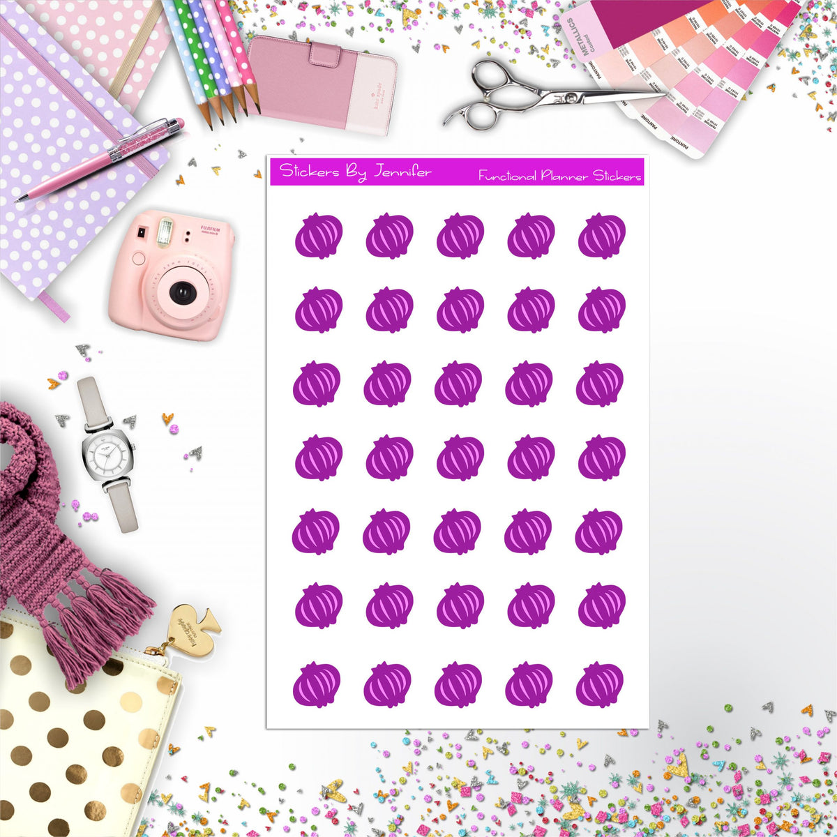 Onion Stickers, Planner Stickers, Journal Stickers, Functional Planner Stickers, Stationary Stickers