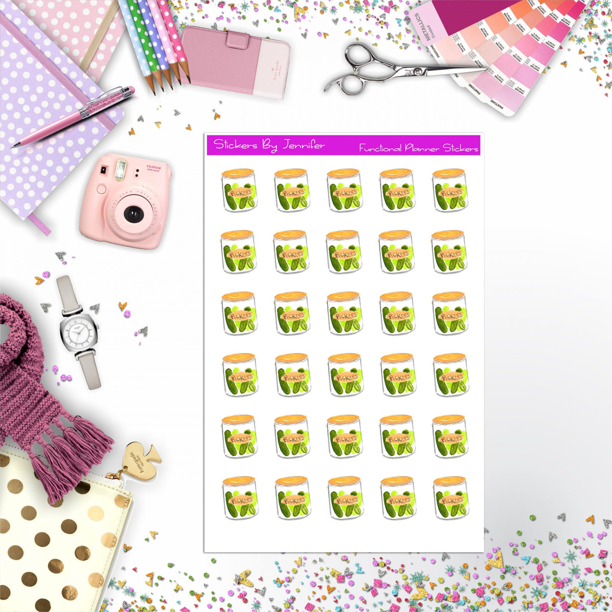 Pickles Stickers, Planner Stickers, Journal Stickers, Functional Planner Stickers, Stationary Stickers
