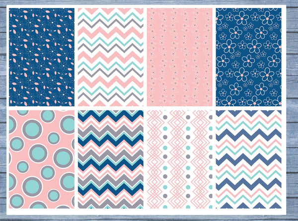 Pink And Blue Full Box Planner Stickers, Big Happy Planner, Erin Condren, Classic Happy Planner