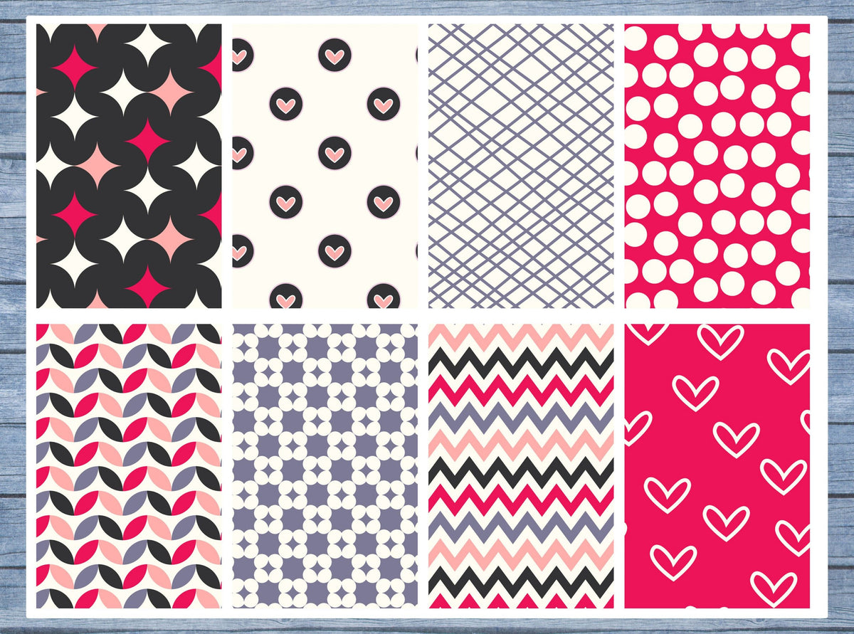 Pink Hearts Full Box Planner Stickers, Big Happy Planner, Erin Condren, Classic Happy Planner