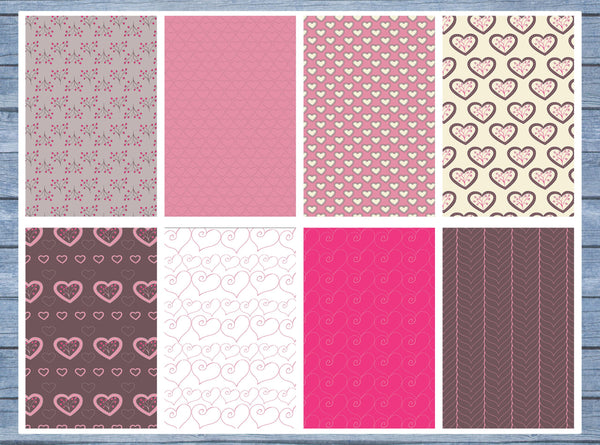 Pink Hearts Full Box Planner Stickers, Big Happy Planner, Erin Condren, Classic Happy Planner