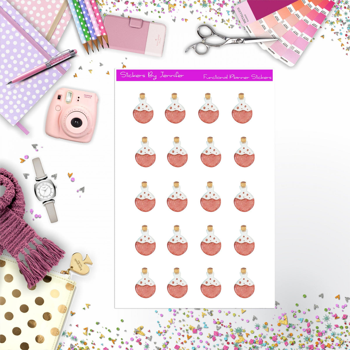 Potion Stickers, Planner Stickers, Journal Stickers, Functional Planner Stickers, Stationary Stickers