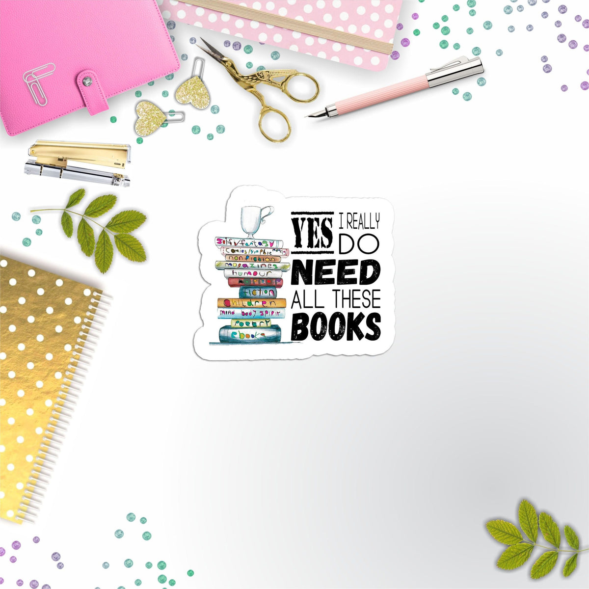 Need More Books Vinyl Sticker