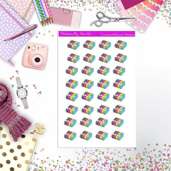 Printer Ink Cartridges Reminder Planner Stickers