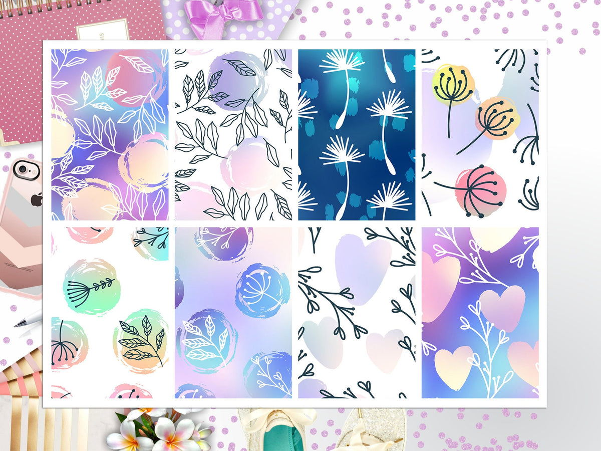 Purple Floral Full Box Big Happy Planner, Erin Condren, Classic Happy Planner