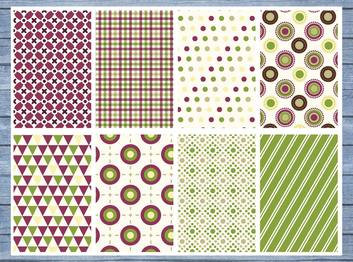 Purple Green Pattern Full Box Planner Stickers, Big Happy Planner, Erin Condren, Classic Happy Planner