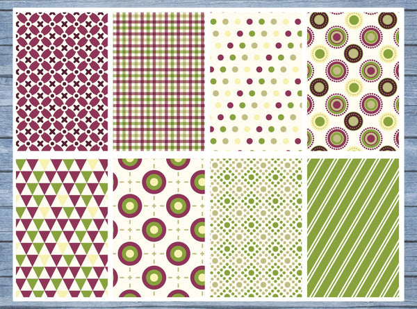 Purple Green Pattern Full Box Planner Stickers, Big Happy Planner, Erin Condren, Classic Happy Planner