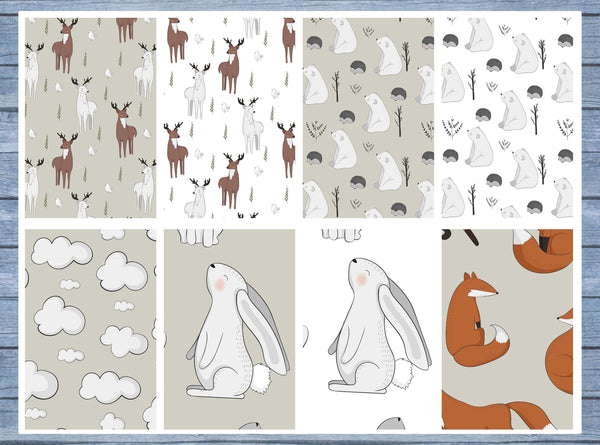 Rabbits And Deer Full Box Planner Stickers, Big Happy Planner, Erin Condren, Classic Happy Planner