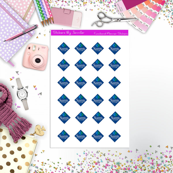 Sams Club Shopping Trip Reminder Planner Stickers