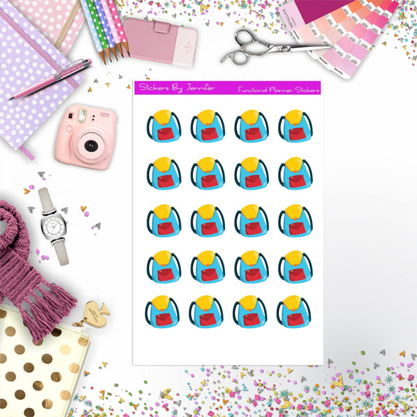 School Bag Stickers, Planner Stickers, Journal Stickers, Functional Planner Stickers, Stationary Stickers
