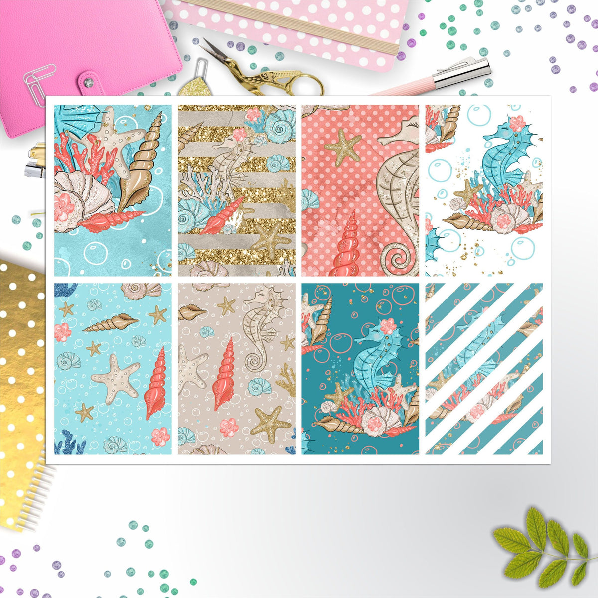 Sea Life Full Box Big Happy Planner, Erin Condren, Classic Happy Planner