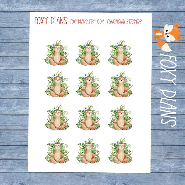 Sloth Stickers, Planner Stickers, Journal Stickers, Functional Planner Stickers, Stationary Stickers