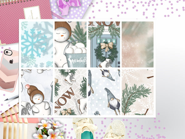Snow Life Full Box Big Happy Planner, Erin Condren, Classic Happy Planner