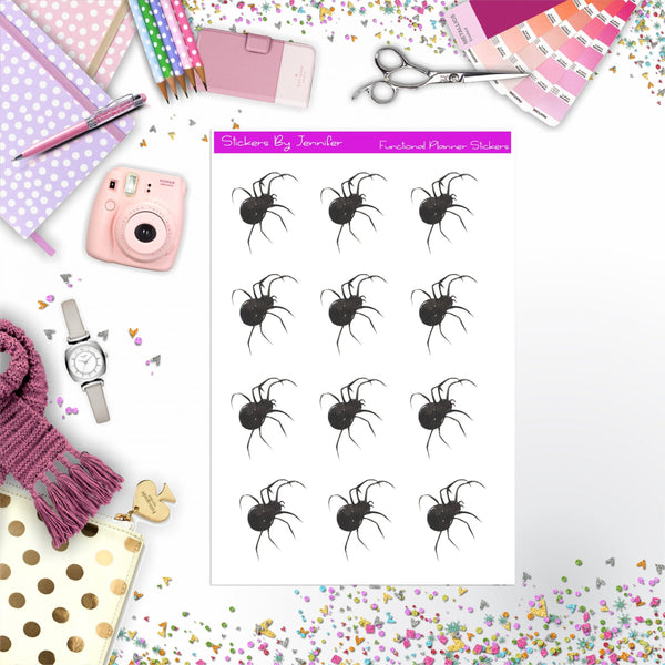 Spider Stickers, Planner Stickers, Journal Stickers, Functional Planner Stickers, Stationary Stickers