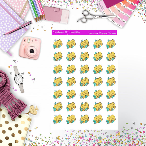Sponge Stickers, Planner Stickers, Journal Stickers, Functional Planner Stickers, Stationary Stickers
