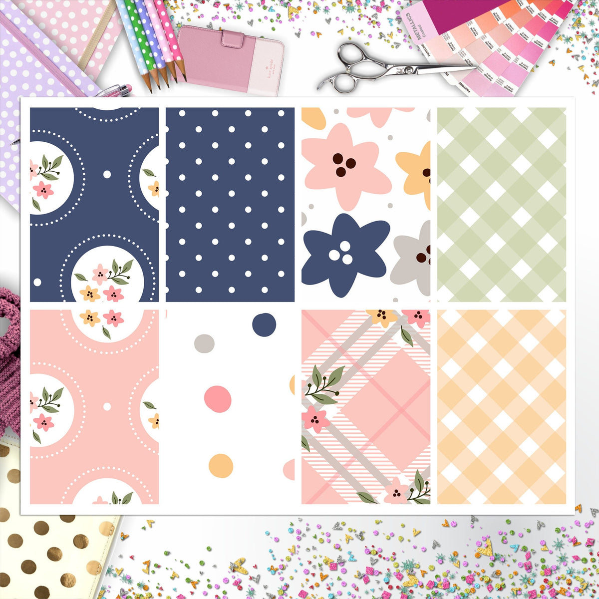 Spring Floral Full Box Big Happy Planner, Erin Condren, Classic Happy Planner