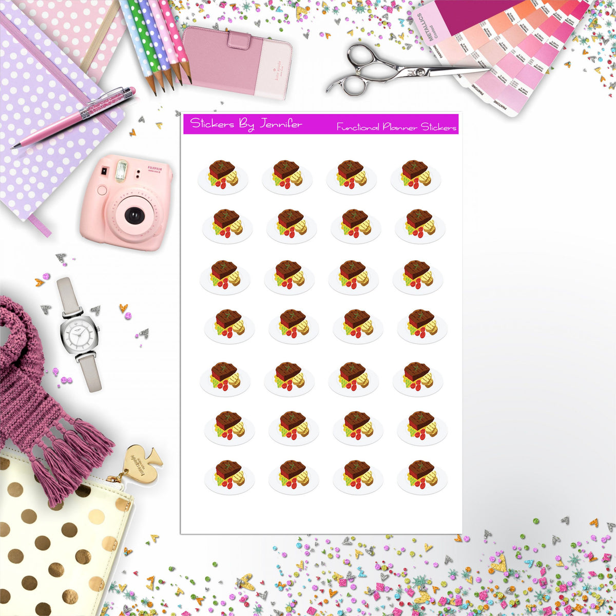Steak Dinner Planner Stickers