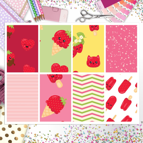 Strawberry Full Box Big Happy Planner, Erin Condren, Classic Happy Planner