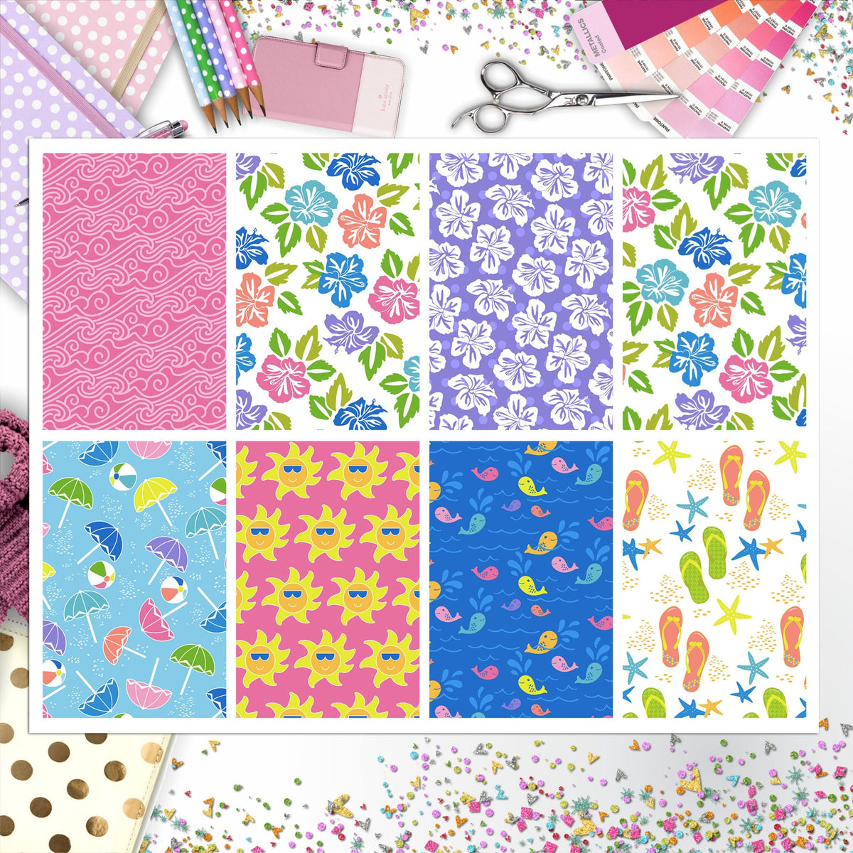 Summer Full Box Big Happy Planner, Erin Condren, Classic Happy Planner