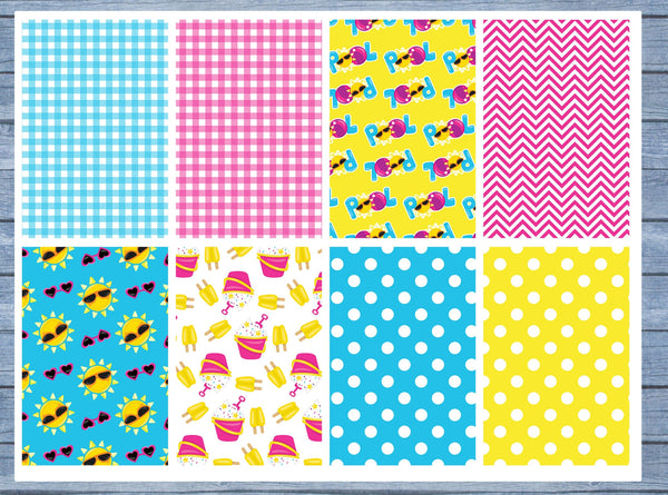 Summer Pool Full Box Planner Stickers, Big Happy Planner, Erin Condren, Classic Happy Planner