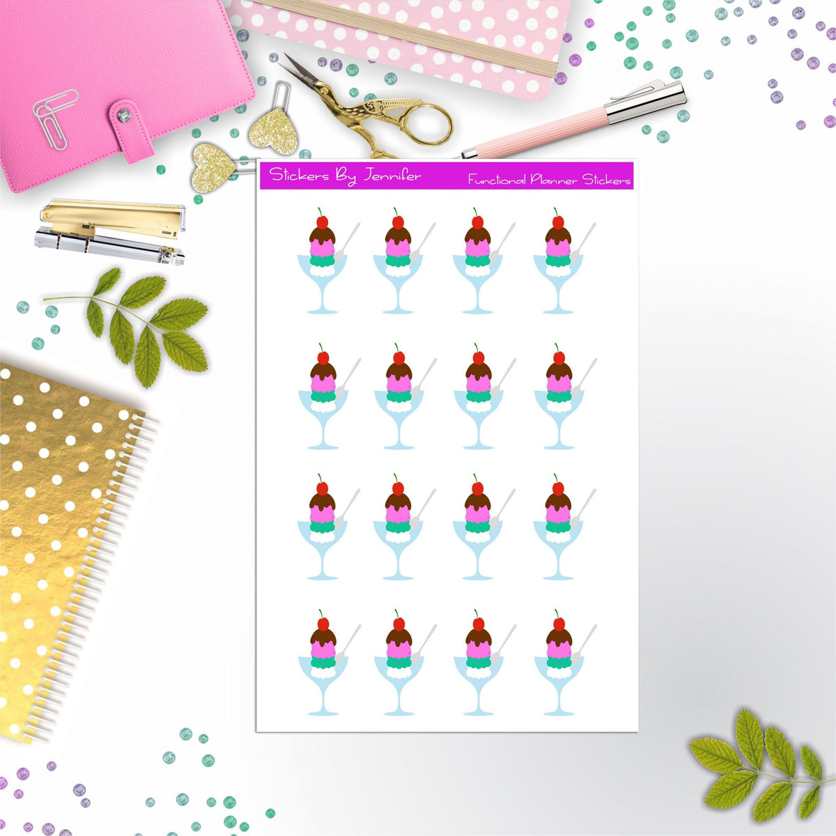 Sundae Planner Stickers