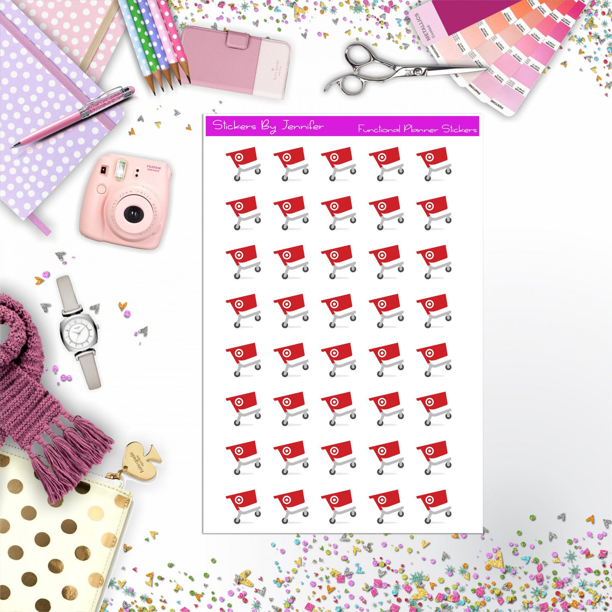 Target Shopping Trip Reminder Planner Stickers