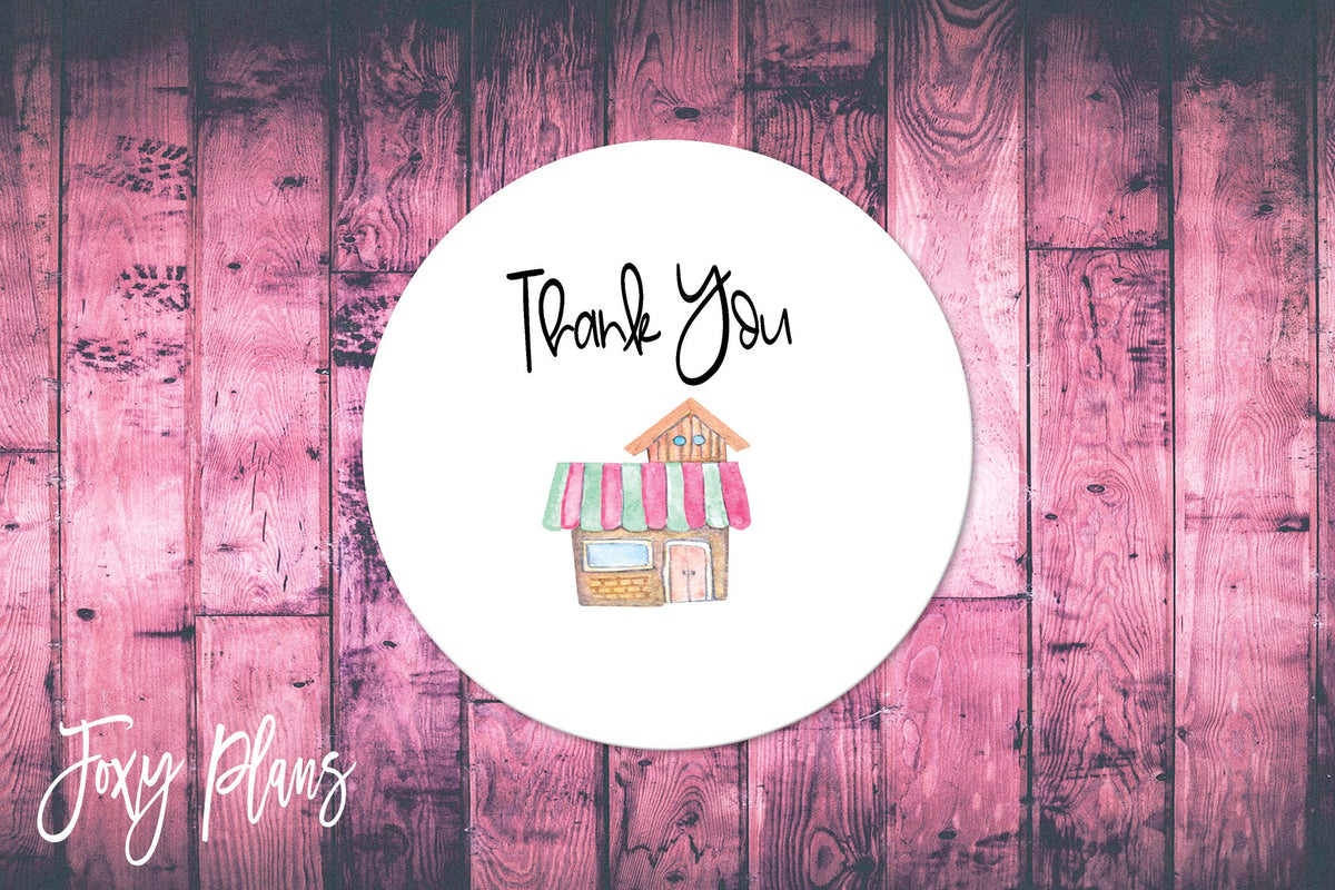 Thank You, Small Business Stickers, Circle Stickers, Stationary  Stickers, Functional Planner Stickers, Envelope Stickers