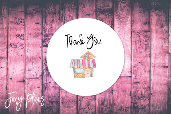 Thank You, Small Business Stickers, Circle Stickers, Stationary  Stickers, Functional Planner Stickers, Envelope Stickers