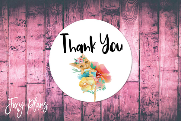 Thank You, Small Business Stickers, Circle Stickers, Stationary Stickers, Functional Planner Stickers, Envelope Stickers