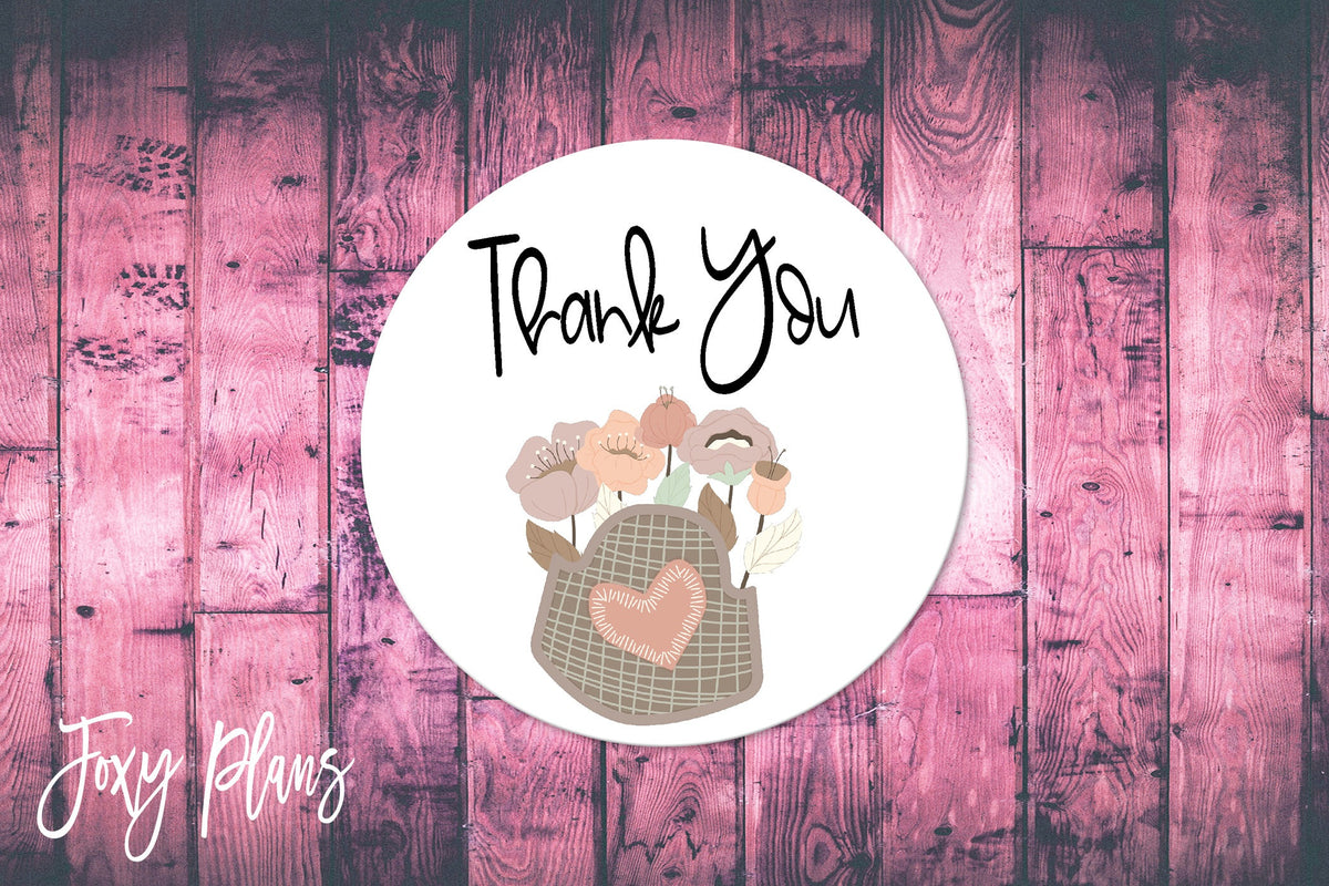 Thank You, Small Business Stickers, Circle Stickers, Stationary  Stickers, Functional Planner Stickers, Envelope Stickers
