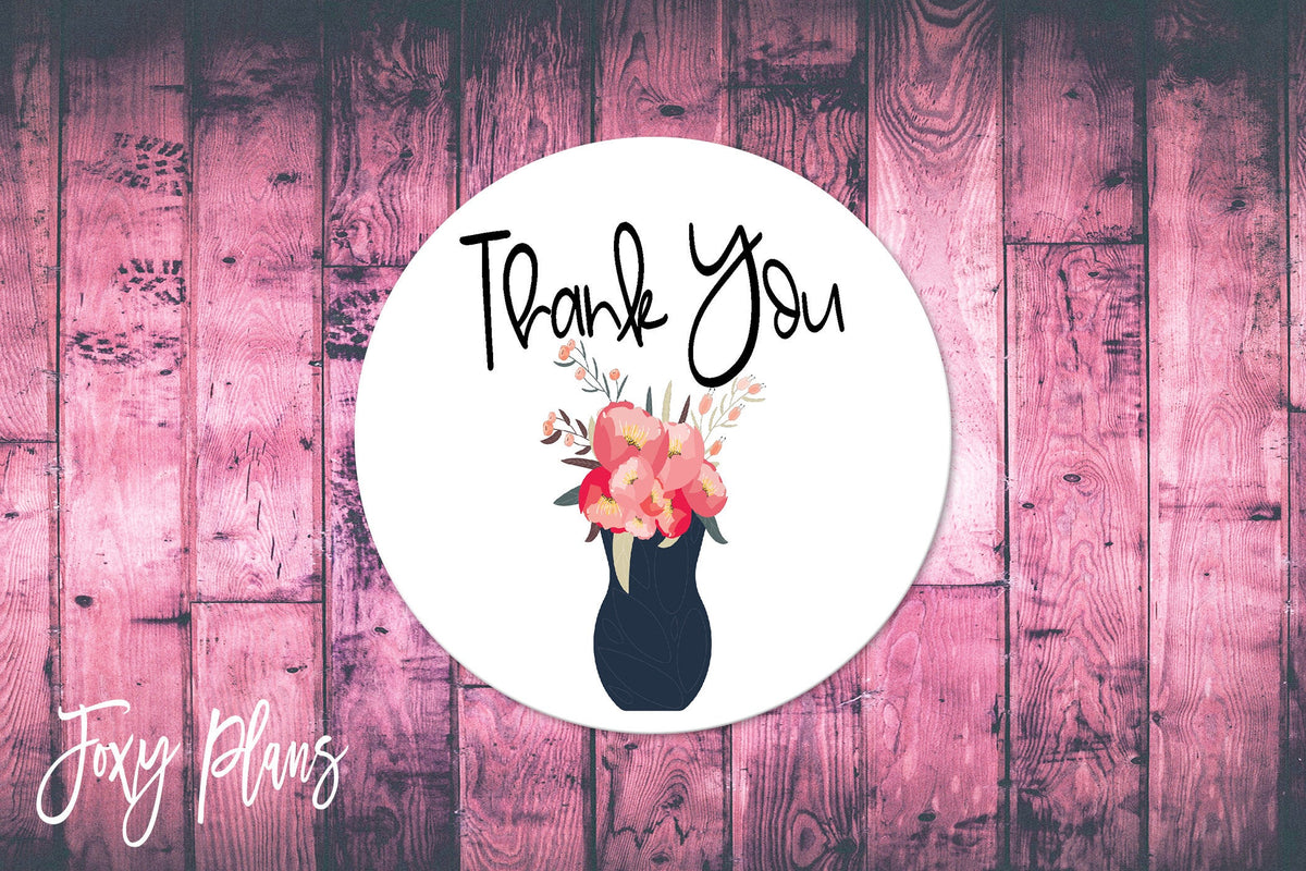 Thank You, Small Business Stickers, Circle Stickers, Stationary Stickers, Functional Planner Stickers, Envelope Stickers
