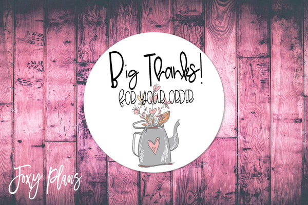 Thank You, Small Business Stickers, Circle Stickers, Stationary Stickers, Functional Planner Stickers, Envelope Stickers