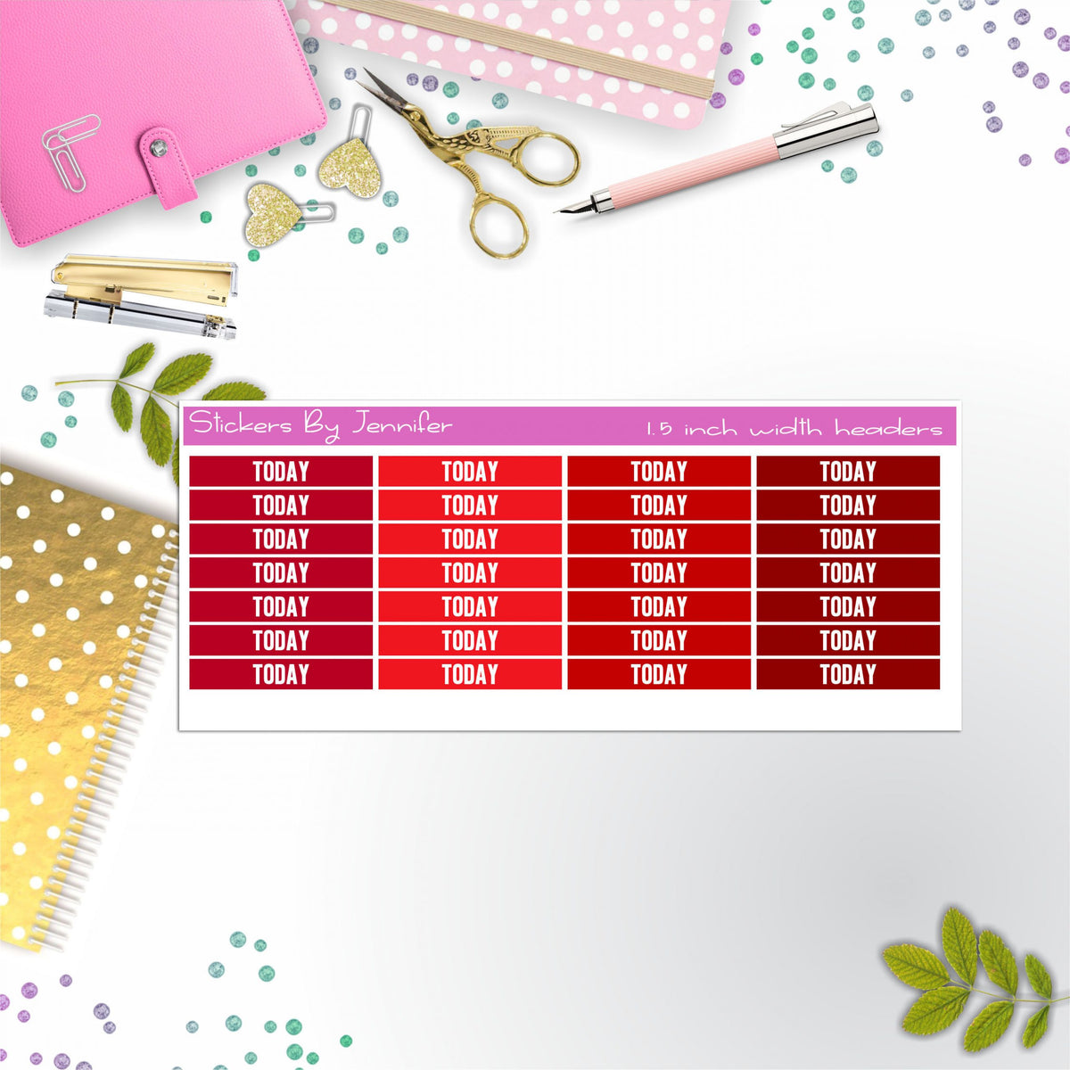 Today Planner Headers, Planner Stickers, Journal Stickers, Functional Planner Stickers, Stationary Stickers