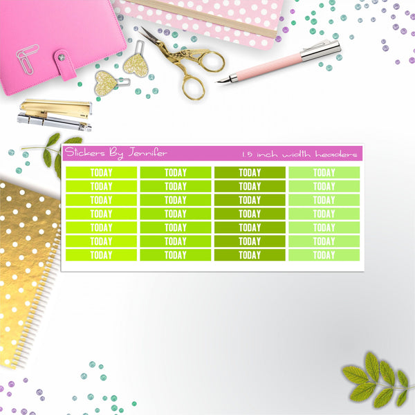 Today Planner Headers, Planner Stickers, Journal Stickers, Functional Planner Stickers, Stationary Stickers