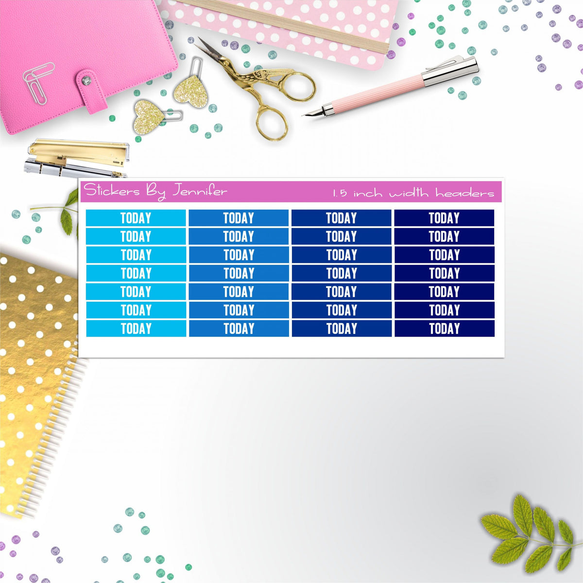 Today Planner Headers, Planner Stickers, Journal Stickers, Functional Planner Stickers, Stationary Stickers