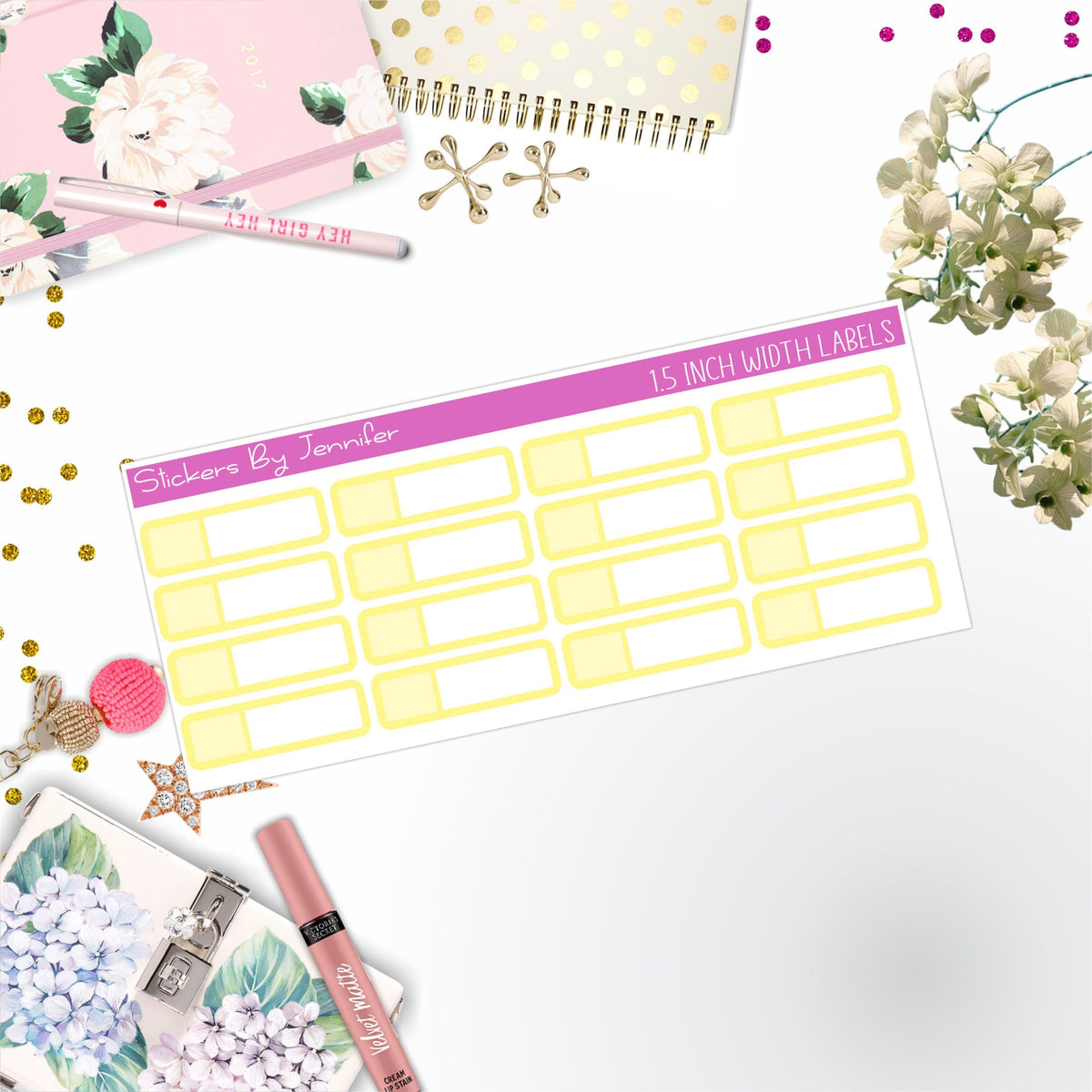 Two-Toned Appointment Labels 001 Quarter Boxes  Planner Stickers, Journal Stickers, Functional Planner Stickers, Stationary Stickers