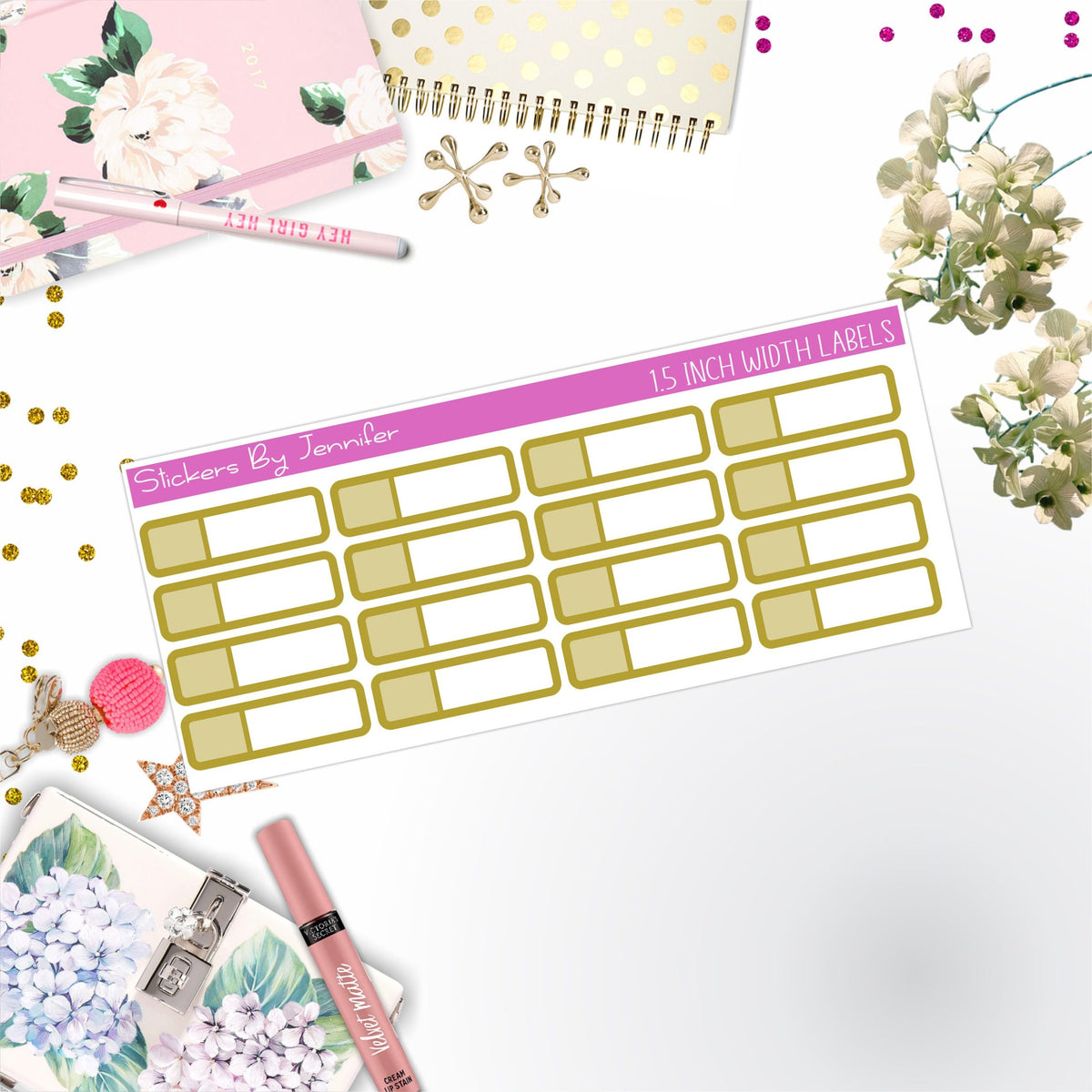 Two-Toned Appointment Labels 004 Quarter Boxes  Planner Stickers, Journal Stickers, Functional Planner Stickers, Stationary Stickers