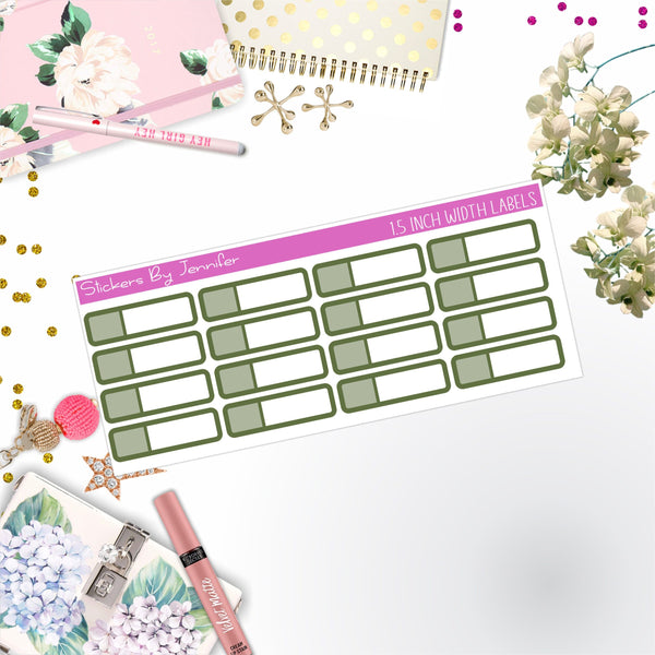 Two-Toned Appointment Labels 005 Quarter Boxes  Planner Stickers, Journal Stickers, Functional Planner Stickers, Stationary Stickers