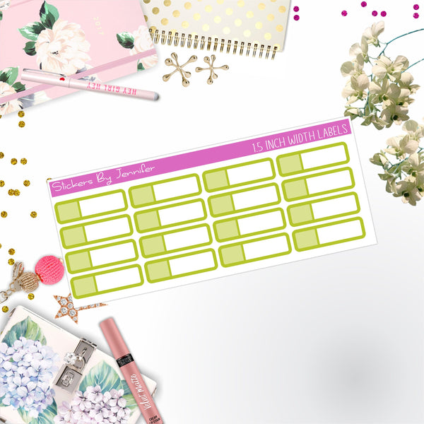 Two-Toned Appointment Labels 006 Quarter Boxes  Planner Stickers, Journal Stickers, Functional Planner Stickers, Stationary Stickers