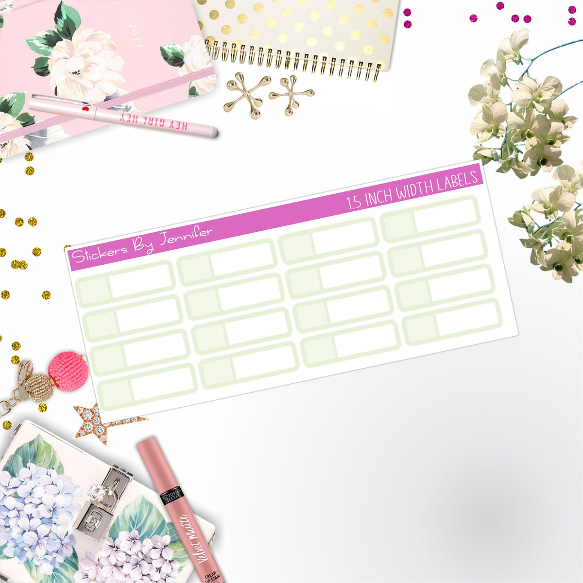Two-Toned Appointment Labels 010 Quarter Boxes  Planner Stickers, Journal Stickers, Functional Planner Stickers, Stationary Stickers