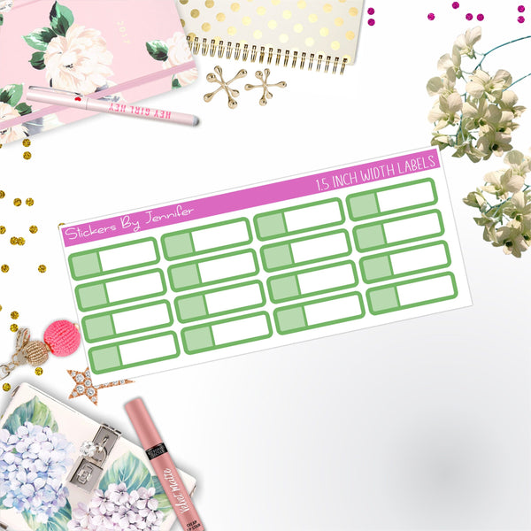 Two-Toned Appointment Labels 013 Quarter Boxes  Planner Stickers, Journal Stickers, Functional Planner Stickers, Stationary Stickers