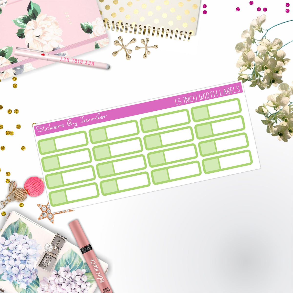 Two-Toned Appointment Labels 014 Quarter Boxes  Planner Stickers, Journal Stickers, Functional Planner Stickers, Stationary Stickers