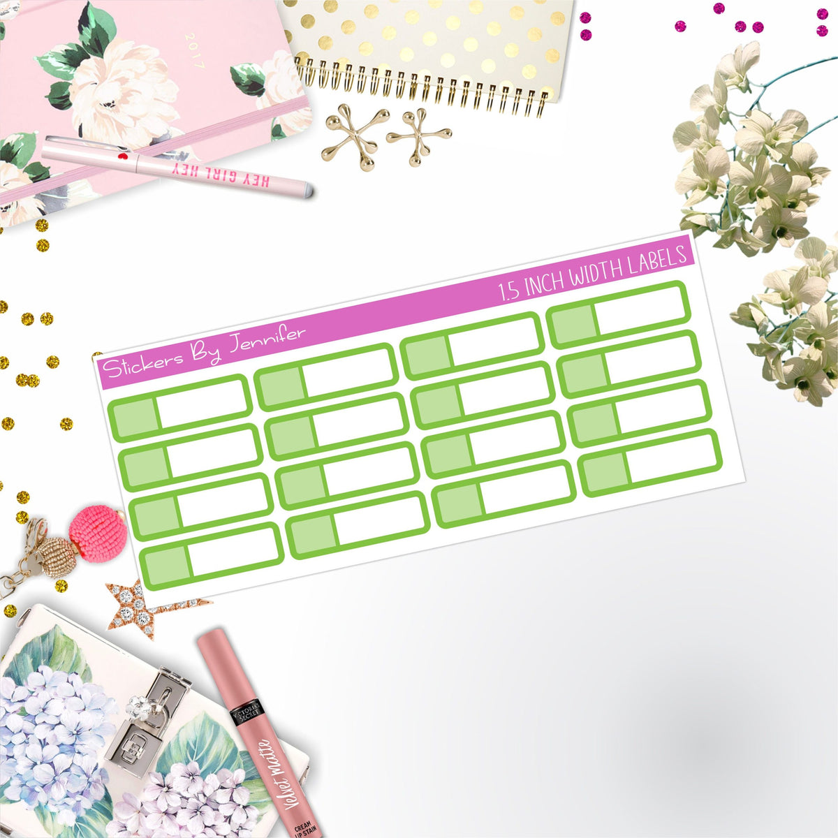 Two-Toned Appointment Labels 015 Quarter Boxes  Planner Stickers, Journal Stickers, Functional Planner Stickers, Stationary Stickers