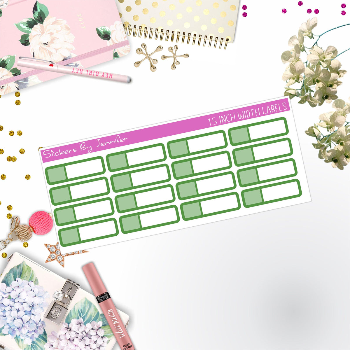 Two-Toned Appointment Labels 016 Quarter Boxes  Planner Stickers, Journal Stickers, Functional Planner Stickers, Stationary Stickers